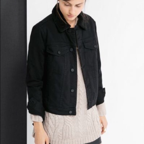 mango black denim jacket